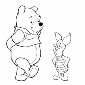 coloriage winnie et porcinet